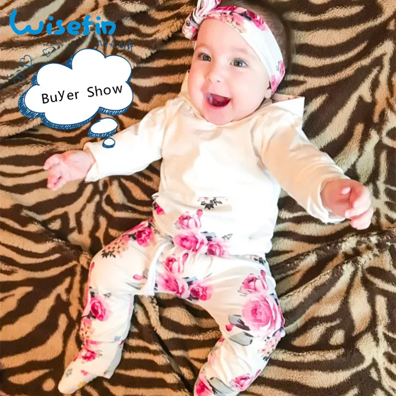 Комплект одежды для маленьких девочек 2020 Одежда новорожденных топы + брюки