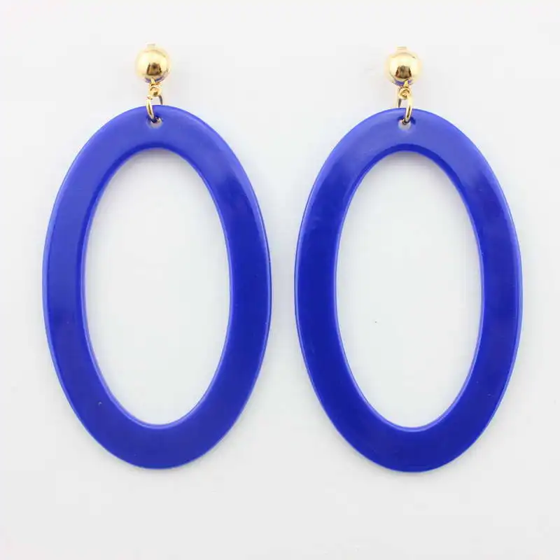 Большие акриловые овальные полые серьги ZWPON модные ювелирные изделия полимерные