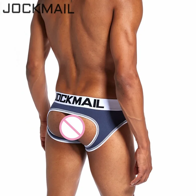 Бренд JOCKMAIL мужские сексуальные трусы брифы для геев пенис чехол с открытой