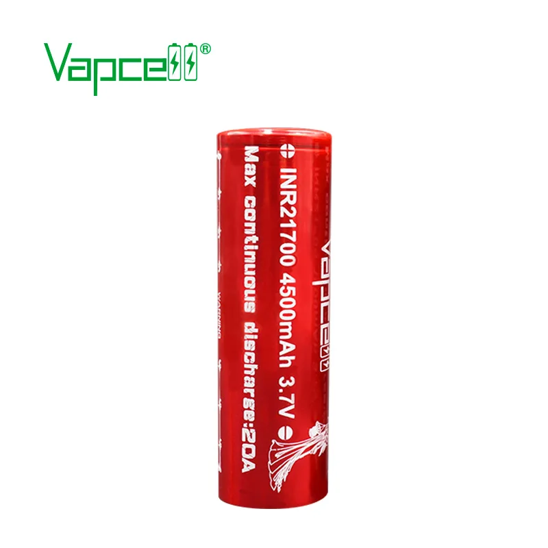 Оригинальный аккумулятор Vapcell INR 21700 4500 мАч 20 А литий-ионная батарея высокой