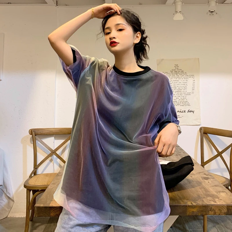 YouGeMan летние топы Женская модная футболка корейский стиль Ulzzang Harajuku Однотонная