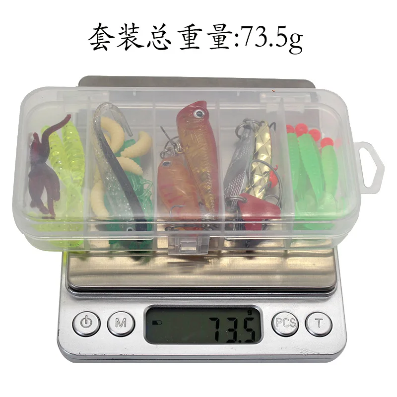 Рыболовные приманки комплект 32 шт. Minnow ложкой Крючки для мягкой в коробке