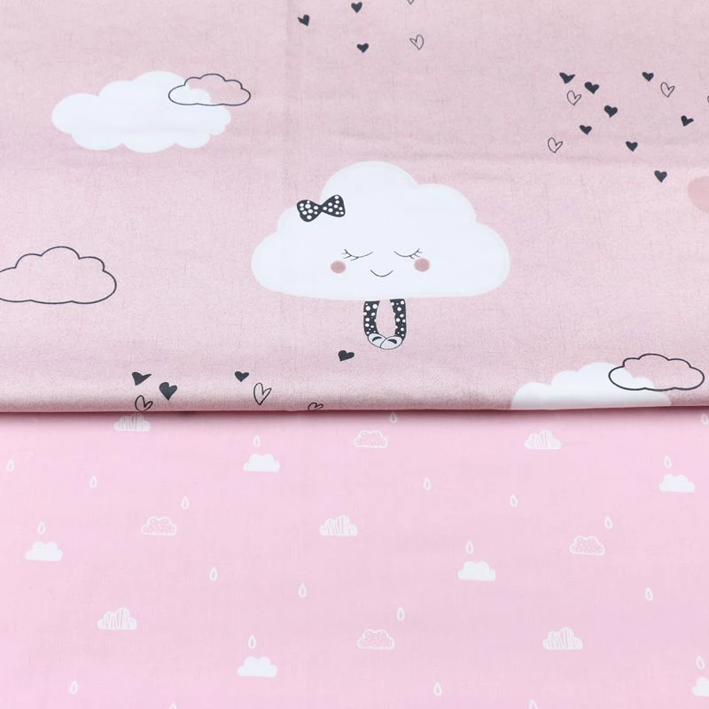 Cotton fabric the cloth Patchwork Fabrics by the meter Fabric for sewing for needlework Cartoon clouds 50*160cm D30