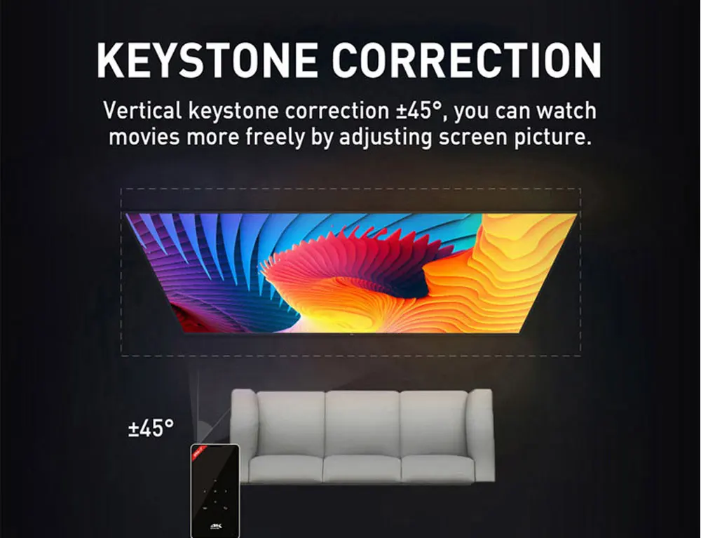 Proyector de bolsillo H96-P dlp мини-проектор 4 K 2G 16G amlogic S905 2,4g 5,8g Каса Wifi teatro h96 proyector android tv box