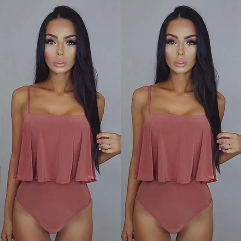 Новый Модный женский цельный купальник Монокини Пляжная одежда с подкладкой