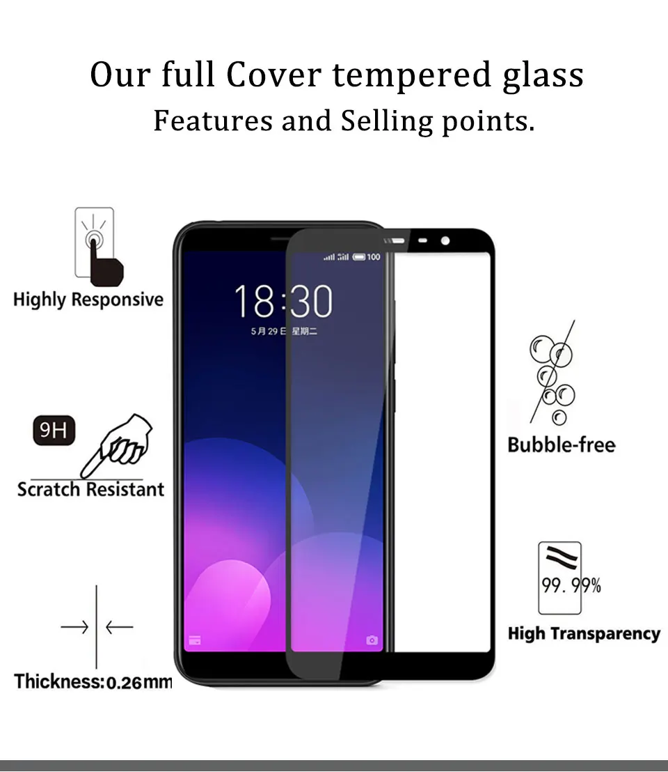GerTong закаленное стекло для Meizu M6T Защита экрана для Meizu M6T закаленное стекло для Meizu M6 T M 6 T Защитная стеклянная пленка