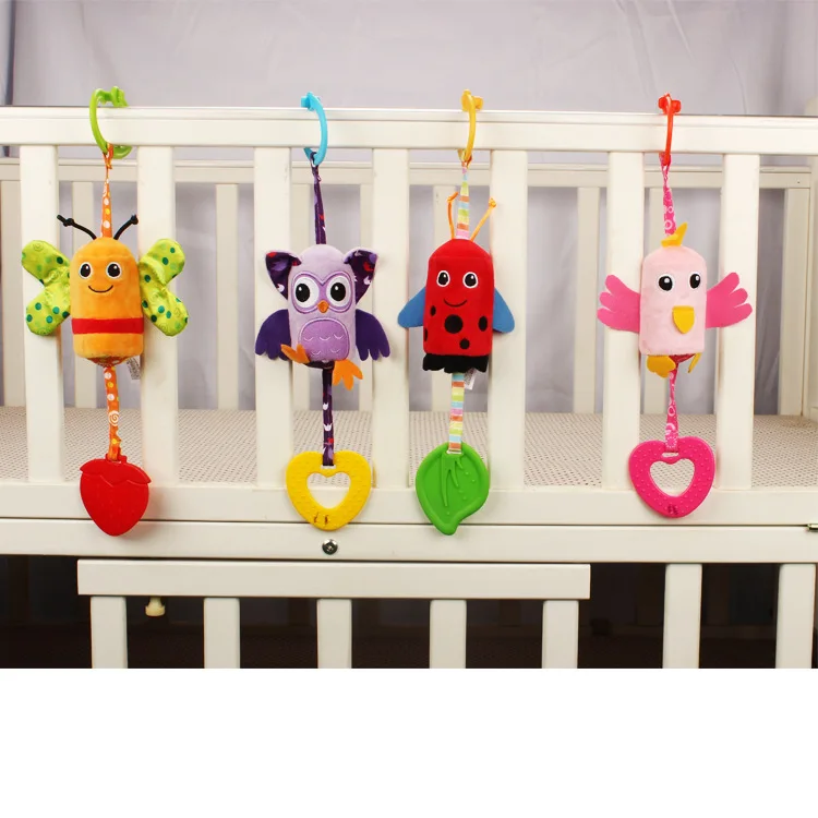

Infant Wind Chimes Plush Toys Hanging Newborn Crib Car Lathe Parrot / Bee / Beetle / Owl Animal Baby Bed Rattles Bell Toy