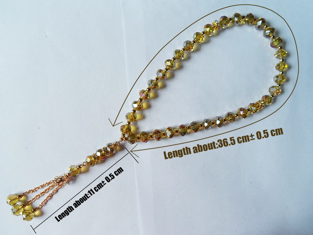 Классический Браслет tasbig с золотым хрусталем и кристаллами цвета шампанского