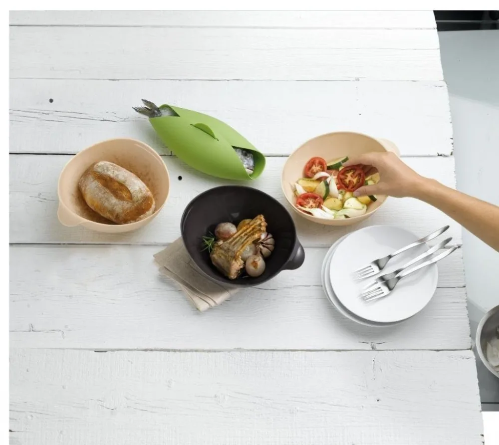 1 шт. силиконовый Пароварка чаша для рыбы чайник складная микроволновая печь Poacher