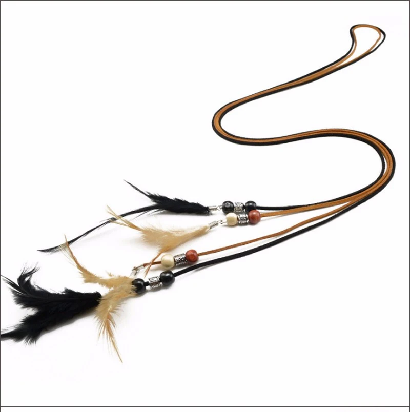 Новый женский пояс с перьями и кисточками кожаный тонкий для платья шорты