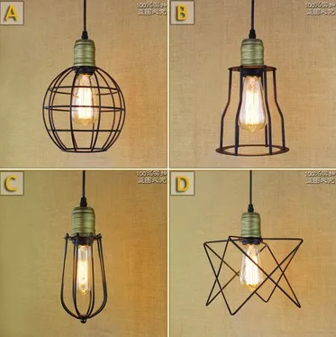 Подвесной светильник в скандинавском стиле винтажный железный лофт индастриал