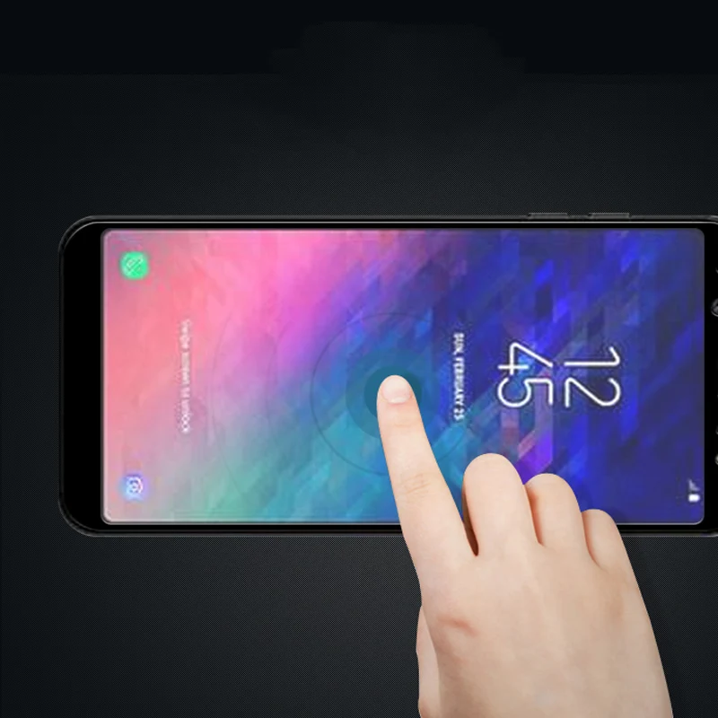 2 шт ультра тонкий протектор экрана закаленное стекло для Samsung A6 2018 полный экран