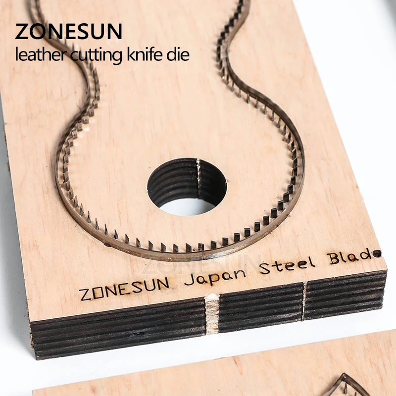 ZONESUN RCP кошелек в форме подковы кожаный режущий штамп японское стальное лезвие