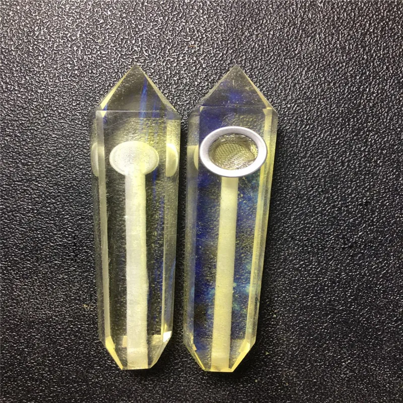 

Yellow melting crystal, crystal pipe quartz point pipe, smoke pipe