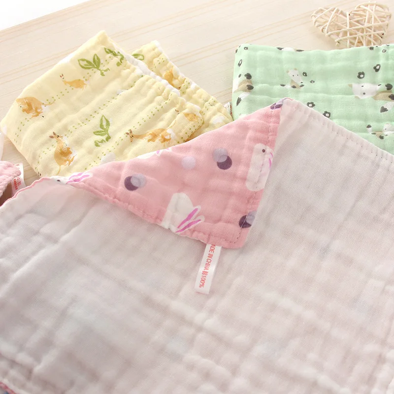 2 шт./компл. чистый хлопок Марлевое квадратное полотенце с высокой плотностью для