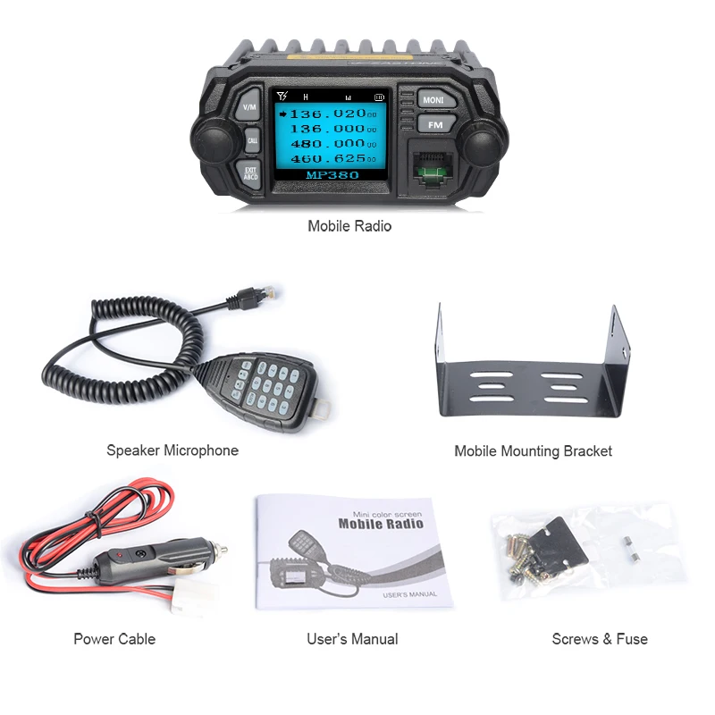 Рация Zaston MP380 VHF 136 174MHz UHF 400 480MHz двухдиапазонный мобильный радиоприемник дальний