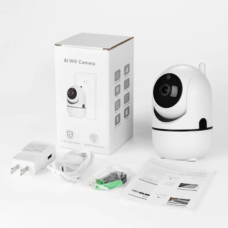 1080P Pan Tilt беспроводная wifi веб-камера с автоматическим отслеживанием безопасности человека дома CCTV сетевая камера ЕС веб-камеры