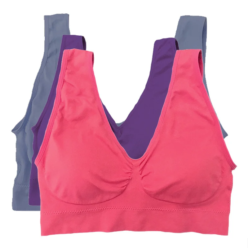 3 шт./компл. сексуальный бюстгальтер пуш-ап с подушечками бесшовное женское