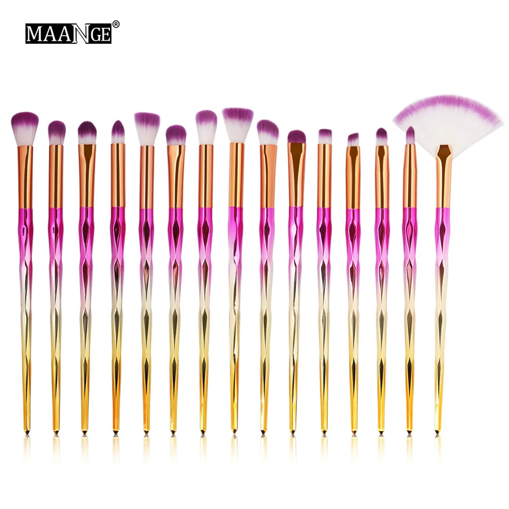 15PCS-D Кисти для макияжа "maange", 4 штуки/Набор/10/15 штук/упаковка, основа, тени для глаз, корректор многофункциональная расческа для Красота макияж ящик для инструментов - Handle Color: 15PCS-D