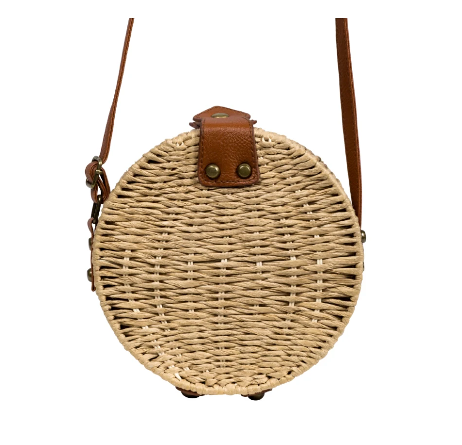 Соломенные сумки для женщин лето 2019 пляжные круглые на плечо богемные модные