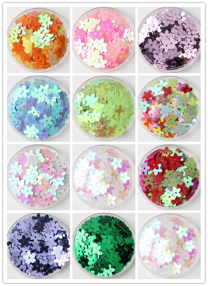 5000 шт./лот 10 мм Плоские Блестки в форме красных цветов блестки пайетки для шитья