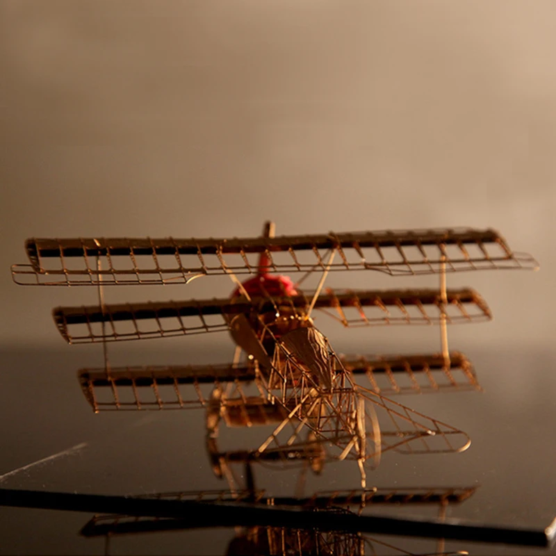 Металлическая 3D Сборная модель самолета сделай сам пазл игрушка креативный