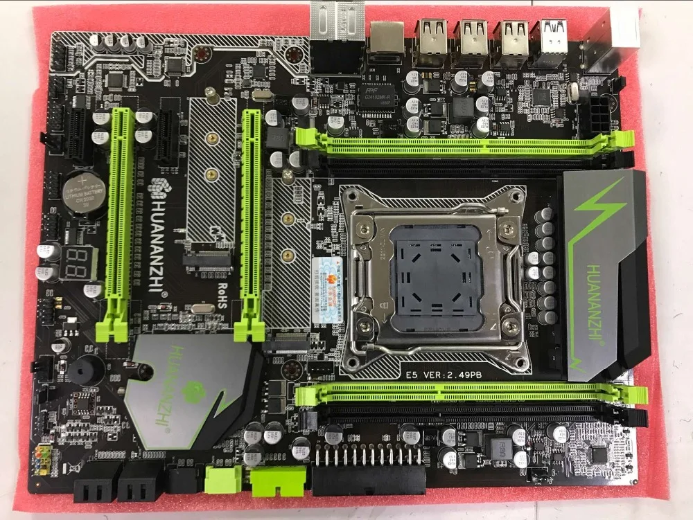 Huanan Zhi V2.49 X79 материнская плата LGA2011 блок питания ATX комбо E5 2680 v2 SR1A6 4x16G 64 Гб 1333 МГц USB3.0 SATA3 PCI-E NVME M.2 SSD