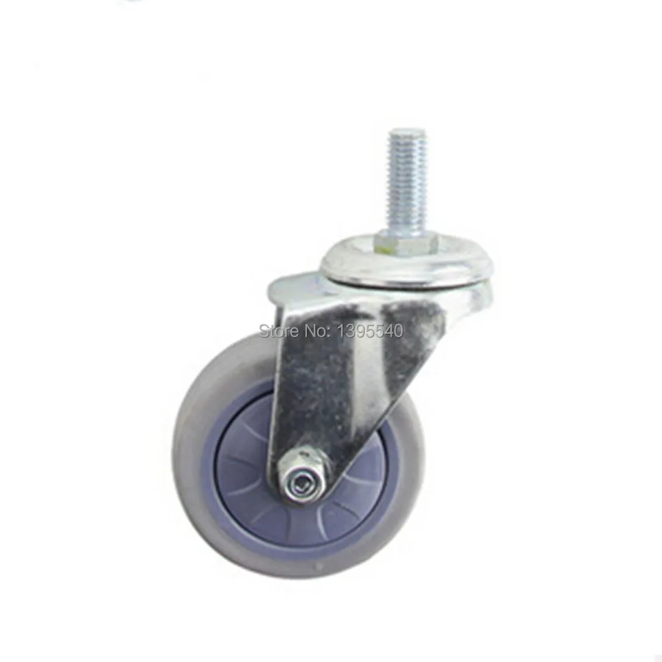

New 3'' Swivel Wheels Caster Industrial Castor Univeral Wheel M10 Screw Silence Artificial Gum 360 Degree Rolling Heavy Casters