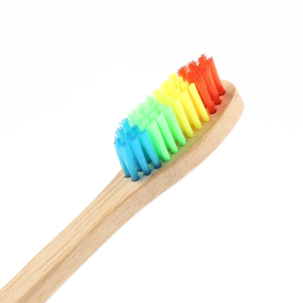 2 шт. Прямая поставка Защита окружающей среды мягкая Радужная щетиная бамбуковая