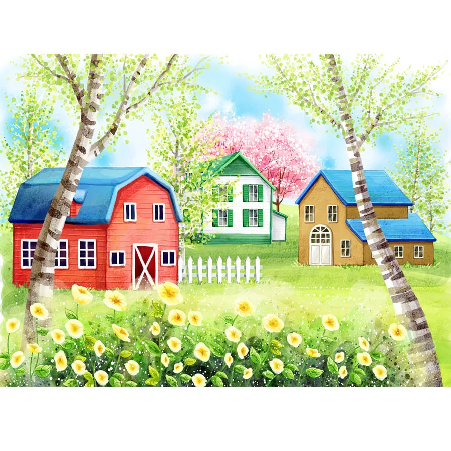 Алмазная 5D Вышивка сделай сам круглые мозаики из страз для сада коттеджа вышивка