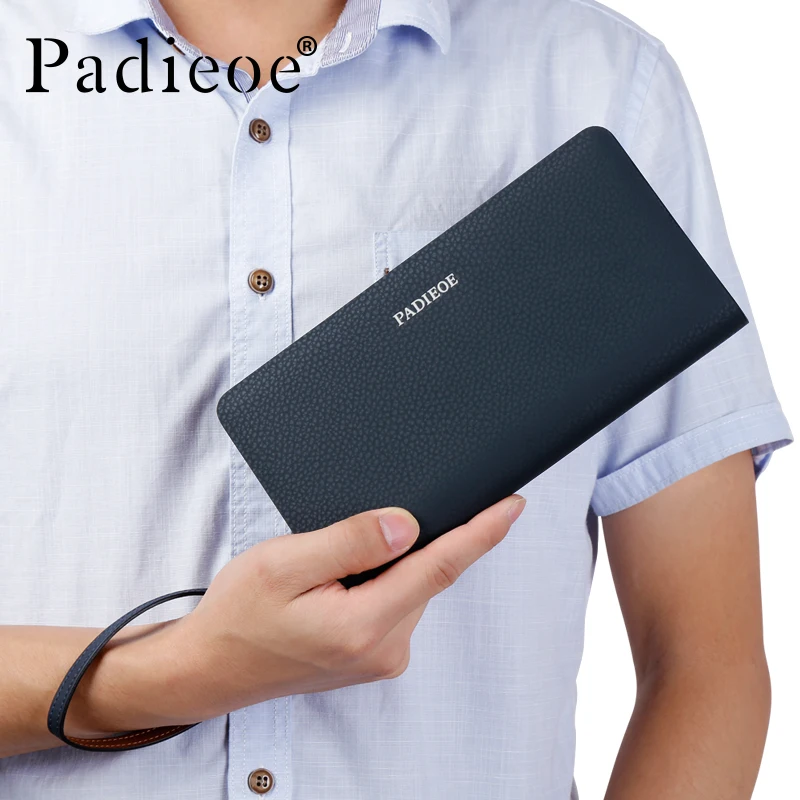 Padieoe Элитный бренд Модные Для мужчин клатч высокое качество длинный кошелек для