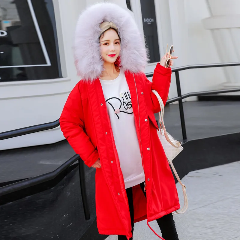 Женские зимние парки хлопковые пальто размера плюс свободные пуховики толстые