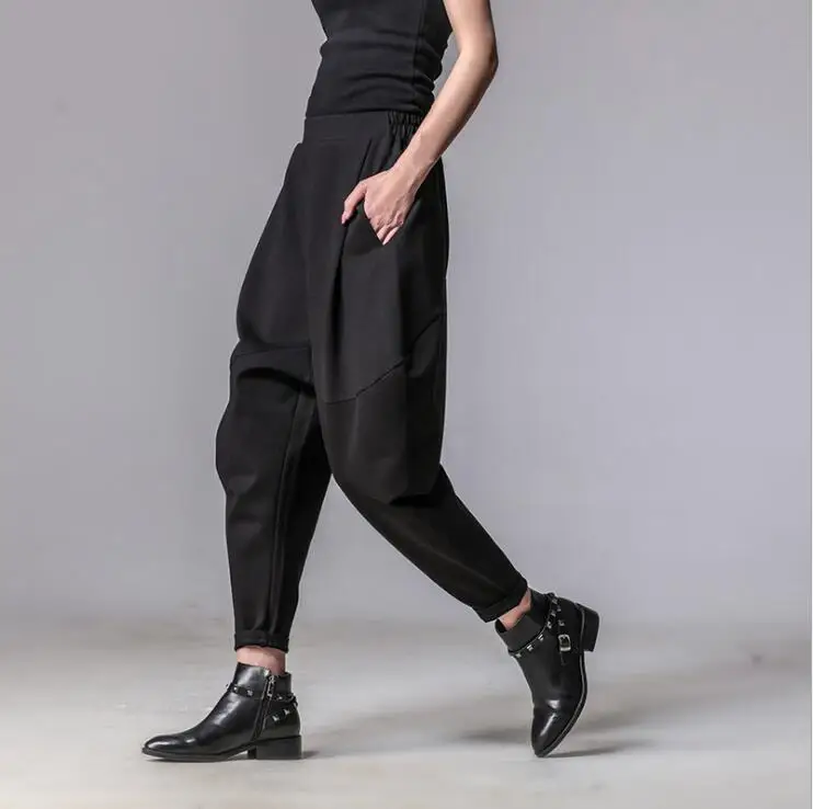 2020 autumn winter new large size plus velvet harem pants women's casual pants hanging pants thin tapered banana pants