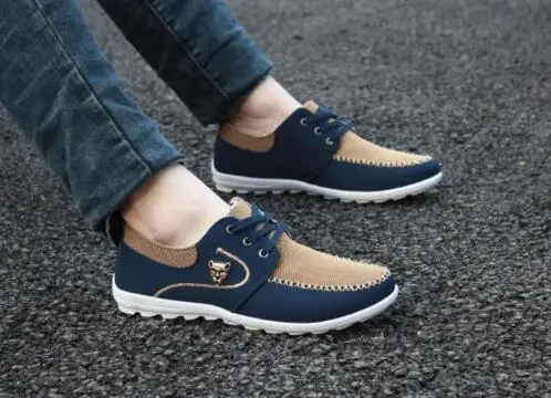 2018 new summer brand canvas casual men's flat shoes matching exercise men comfortable tenis boat size 39-46 | Обувь