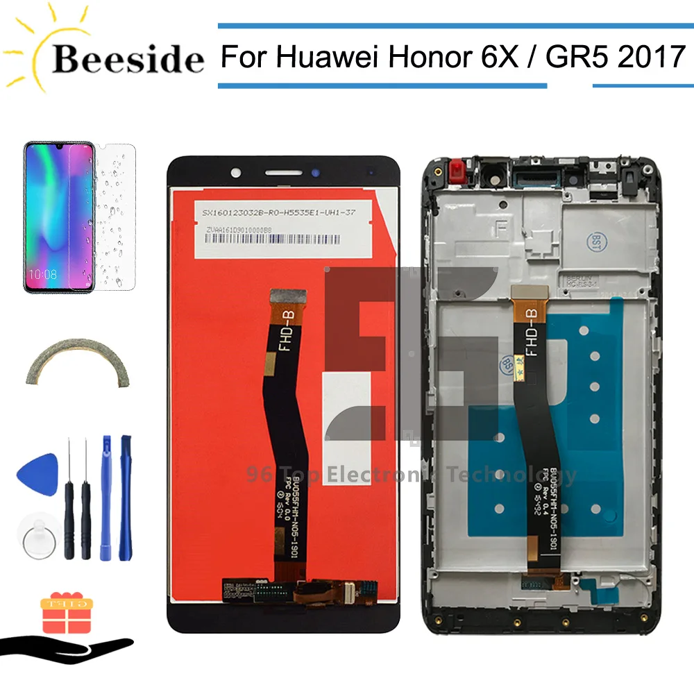 AA + lcd с рамкой для huawei Honor 6X BLN L24 AL10 ЖК дисплей кодирующий преобразователь