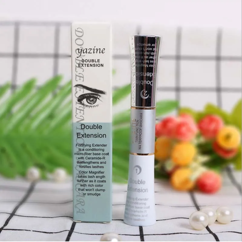 Толстая Удлинение двойным расширением Тушь для ресниц Водонепроницаемый