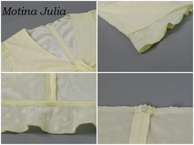Motina Julia, модное хлопковое платье в горошек, бохо, Пляжное мини платье с рюшами, уличная одежда, Повседневное платье для женщин, vestidos