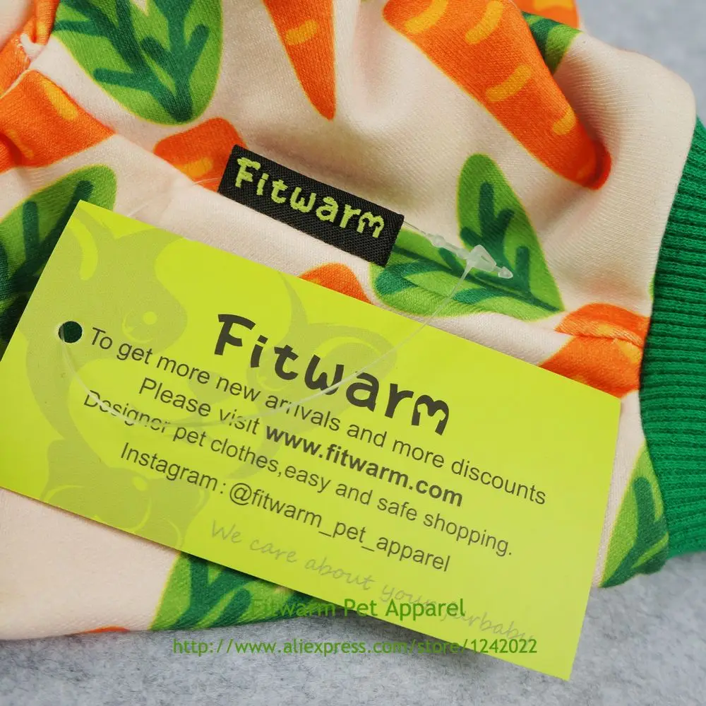 Fitwarm морковь Pet Одежда для собак пижамы Cat PJS Комбинезоны для женщин Рубашки для мальчиков xs маленький средний большой Чихуахуа Тедди Йорки