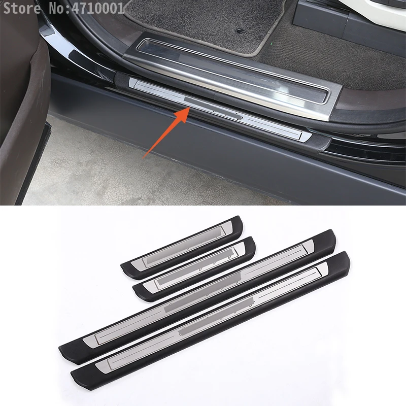 

ABS Car Outside Door Sill Wear Protector Plate with Logo Accessories For Land Rover Discovery 5 LR5 2017