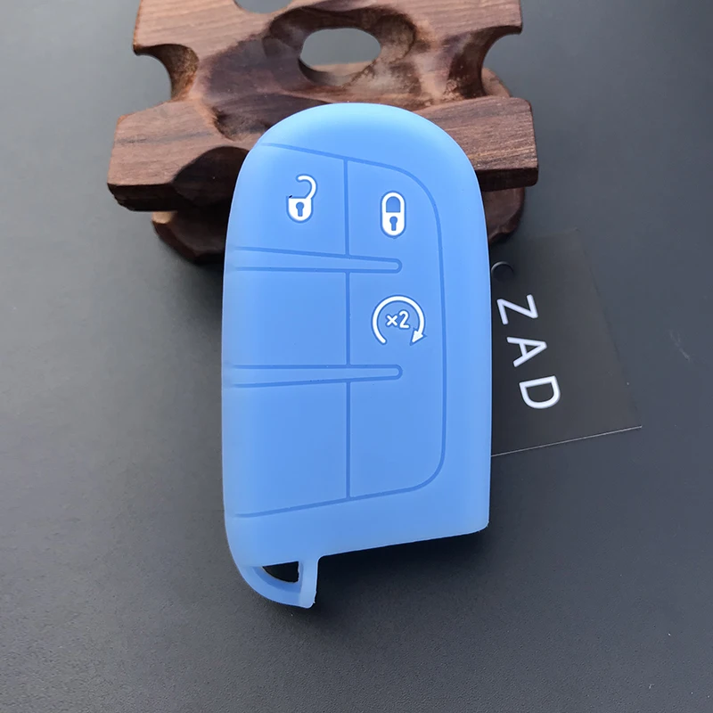 Силиконовый резиновый чехол для автомобильного ключа ZAD брелок Jeep wrangler Grand Cherokee