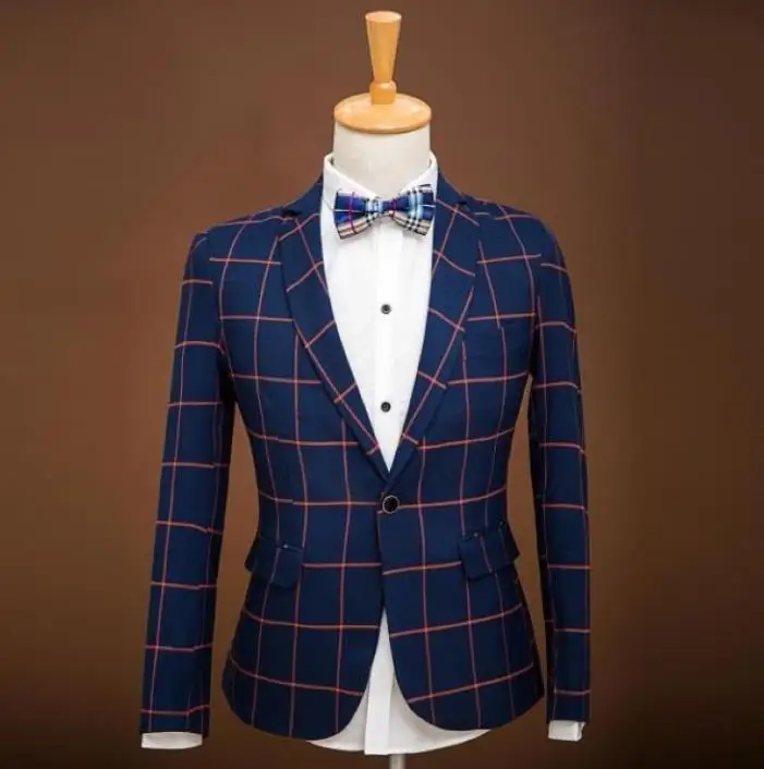 

Blazer men formal dress latest coat pant designs suit men costume homme terno singer lattice marriage wedding suits for men's