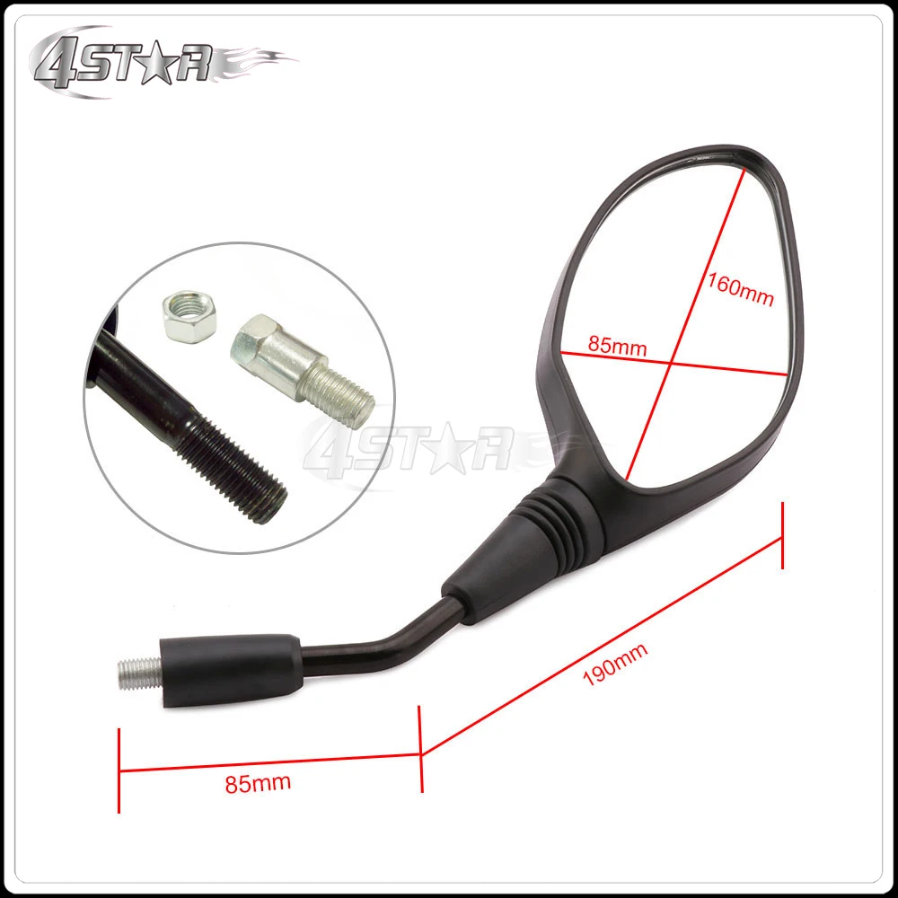 

Motorcycle Scooter Plastic Black Rearview Side Mirrors Rear View Mirror For HONDA PCX150 PCX 150 2014 2015 2016 2017 14-17