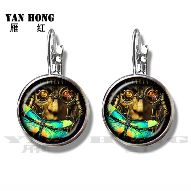 Новые Красивые Синие Бабочки стеклянный купол Птицы Искусство Картина стекло