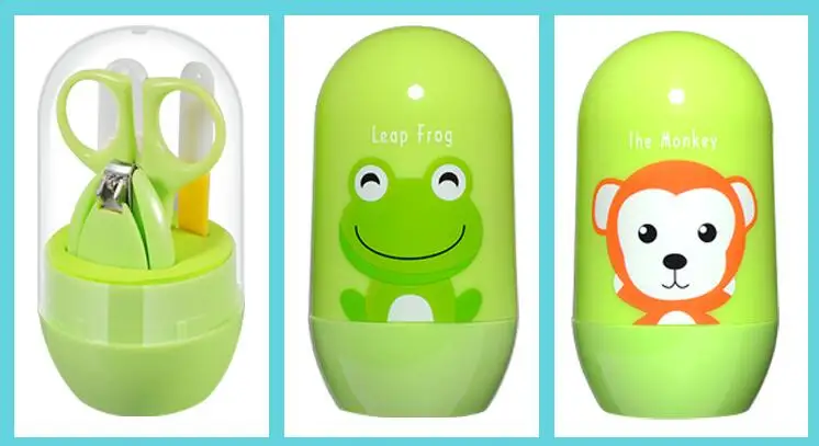Green Random 1 Set Детские ножницы для ногтей, великолепный триммер, наборы, безопасный уход за ногтями, ножницы для ногтей, набор для ногтей, товары для ухода за новорожденными - Цвет: Green Random 1 Set