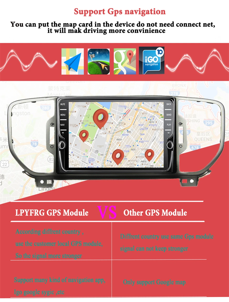 Android 9,1 автомобильный dvd для KIA sportage kx5 gps навигация автомобильный Радио Видео Стерео Мультимедиа Плеер Восьмиядерный 4+ 64 ГБ
