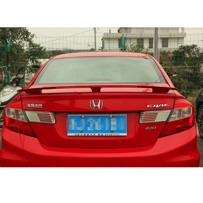 Подходит для Honda Civic 2006-2015 внешний ABS пластик Неокрашенный Грунтовка Цвет спойлер