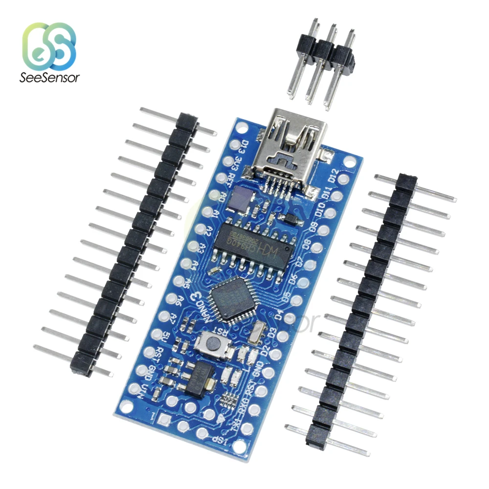 Nano V3.0 3,0 ATmega168 CH340G CH340 Mini USB UART интерфейсная плата микроконтроллер модуль 3,3 V 5V микроконтроллер для Arduino