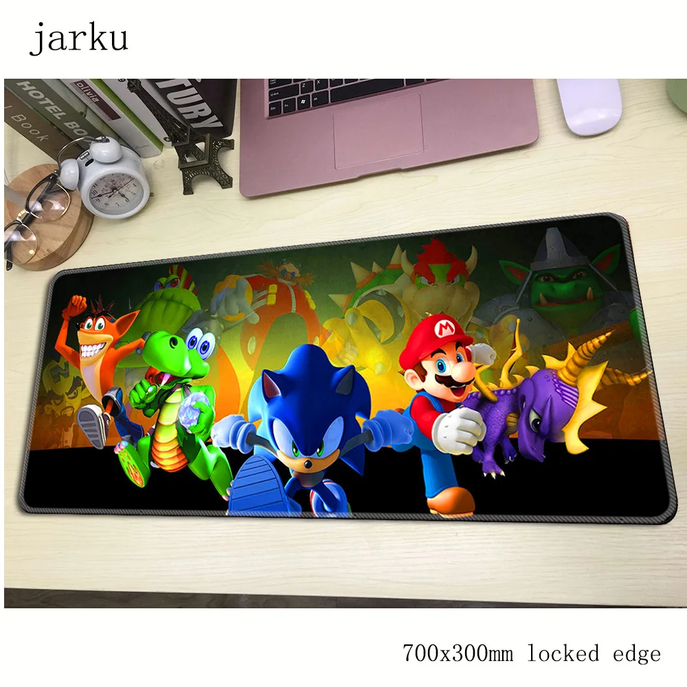 Игровой коврик для мыши в стиле Марио толстый ноутбука компьютерный 700x300x3 мм