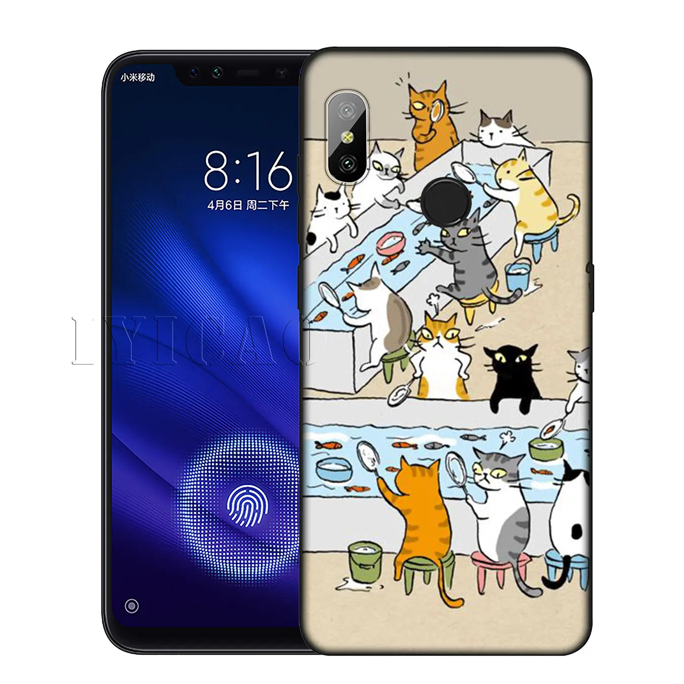 IYICAO Мягкий силиконовый чехол с японским котом для Xiaomi Redmi 6A 5A Note 8 7 4 4X 5 Plus 6 Pro
