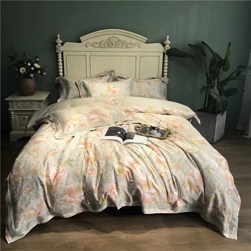 bedding set 5 600TC комплект постельного белья из египетского хлопка King queen, роскошный пододеяльник, постельное белье, простыня/простыня parure de lit ropa de cama - Цвет: bedding set 5